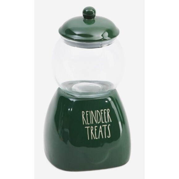Rae Dunn "Reindeer Treats" Gumball Candy Canister Christmas 10x4 - Picture 1 of 1